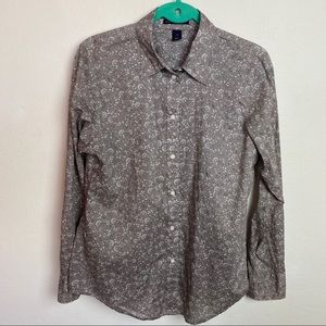 GAP button up floral shirt size 10